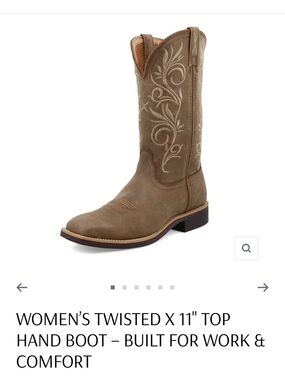 Twisted X Women’s Lace-Up Western Boot in Taupe